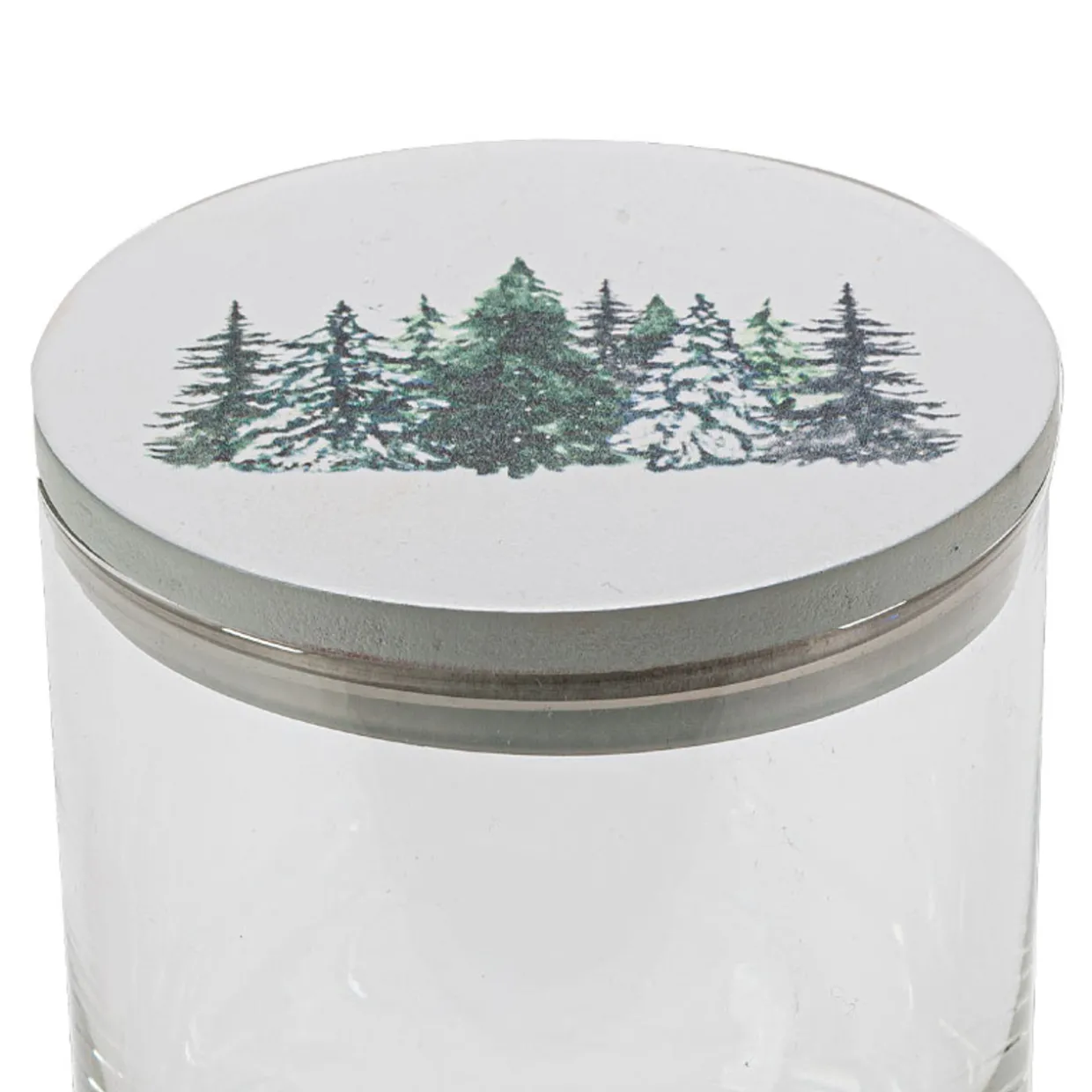 Jar Store Frosted Pines Wood Lid | 12 Pack