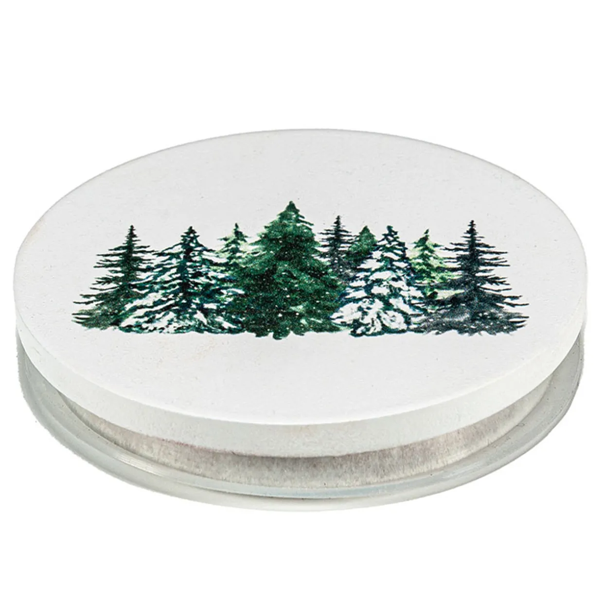 Jar Store Frosted Pines Wood Lid | 12 Pack