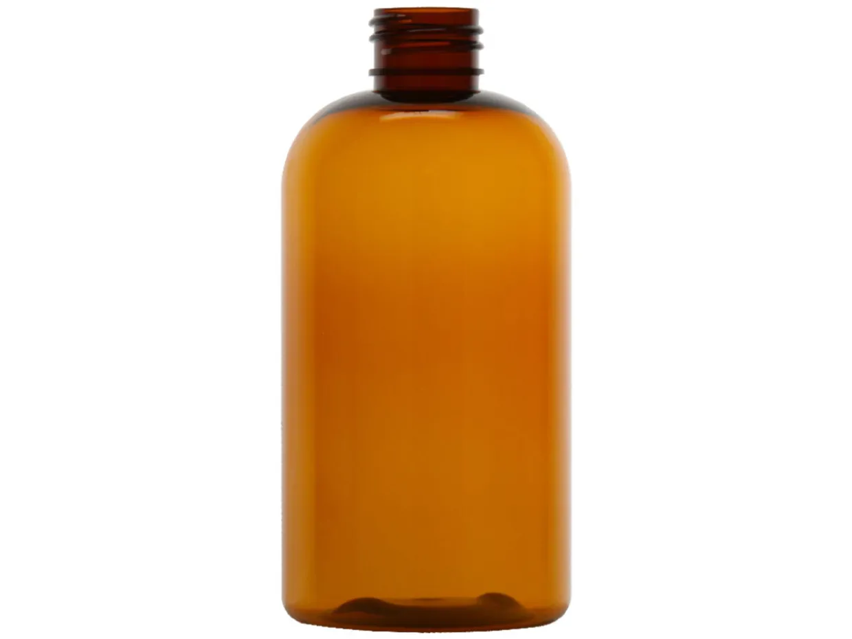 Jar Store 8 oz Amber PET Boston Round 24-410 | 36 Pack