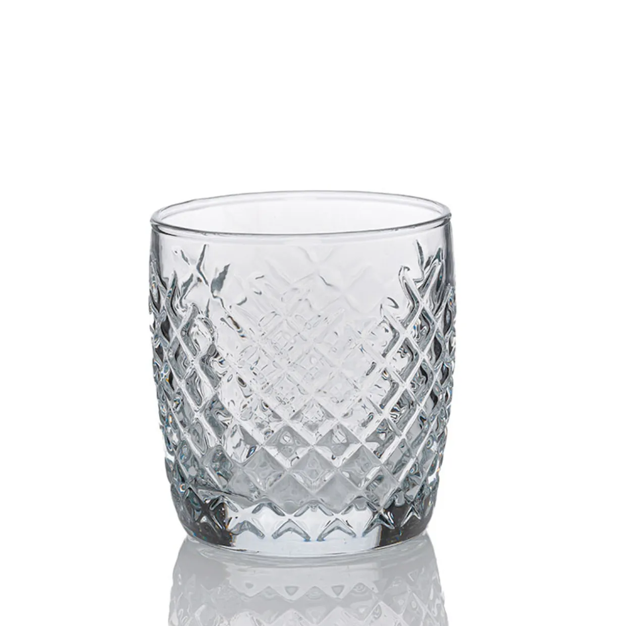 Jar Store 9 oz. Anchor Cross-Hatch Rocks Glass | 12 Pack