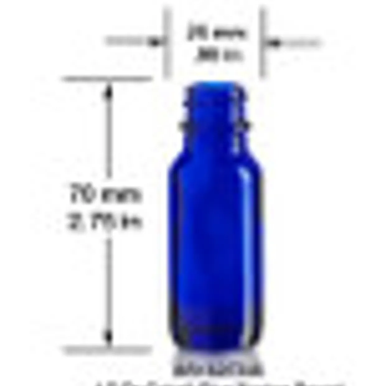 Jar Store 1/2 oz Cobalt Blue Boston Round Bottle 18-400 | 25 Pack