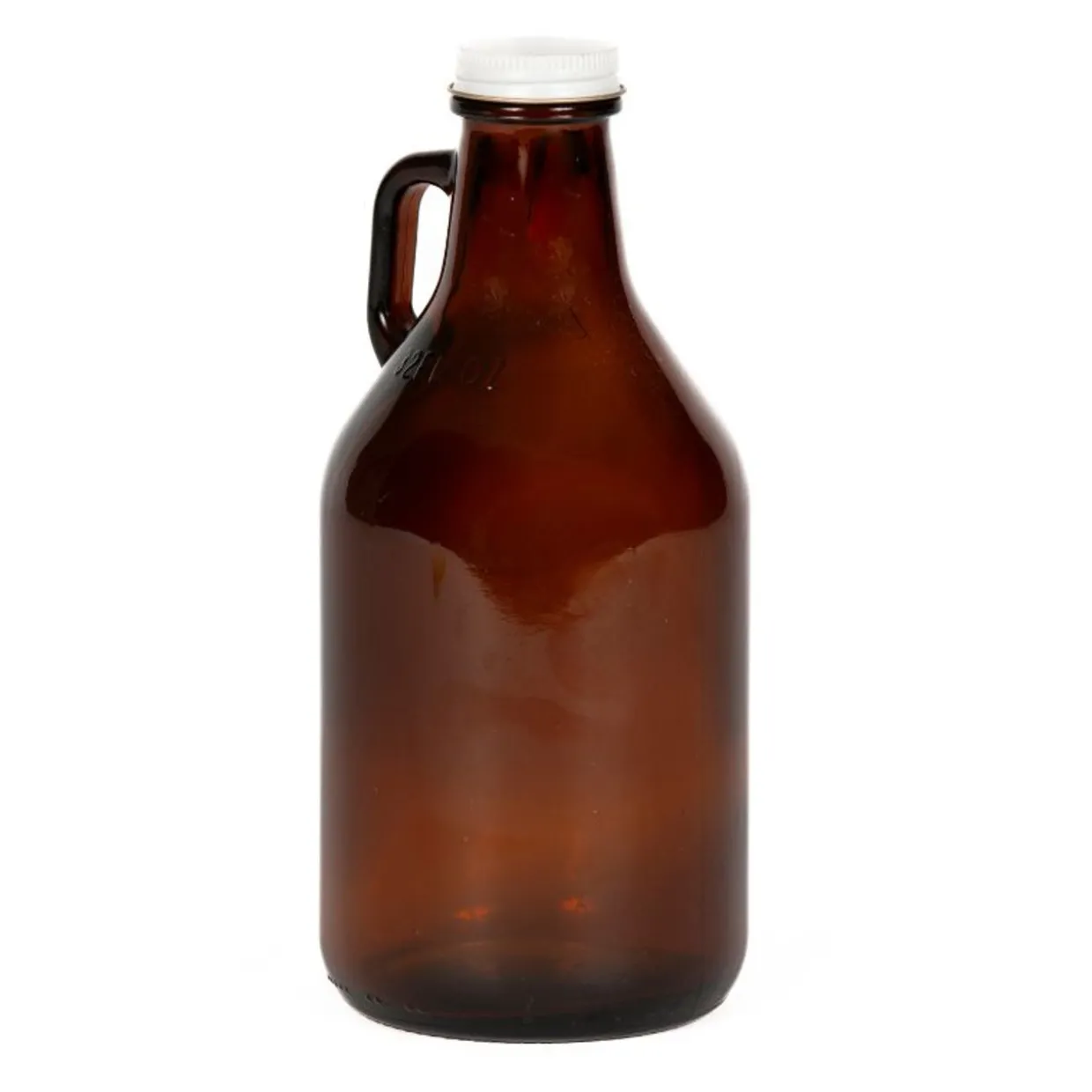 Jar Store 32 oz Libbey Amber Growler with Cap | 12 Pack