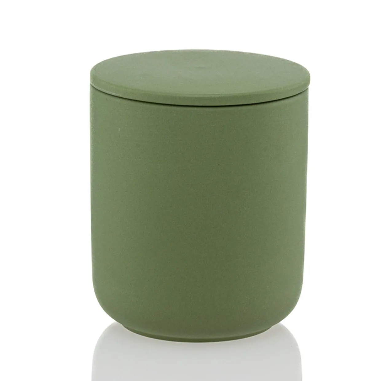 Jar Store 12.7 oz Olive Green Ceramic Candle Jar with Lid | 16 Pack