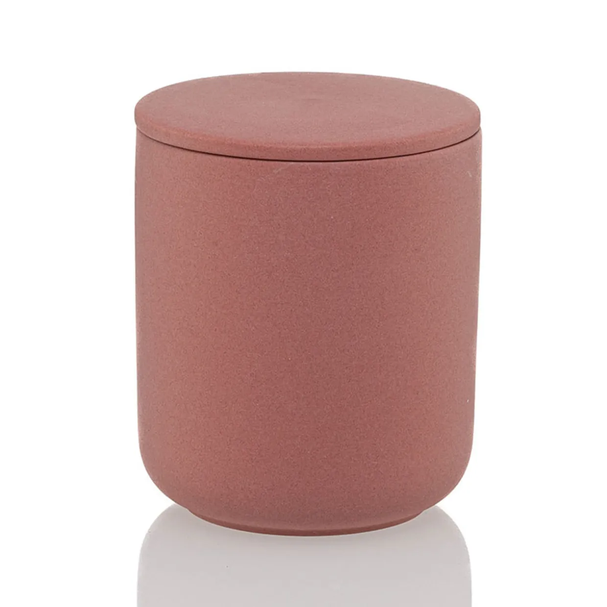 Jar Store 12.7 oz Rose Pink Ceramic Candle Jar with Lid | 16 Pack