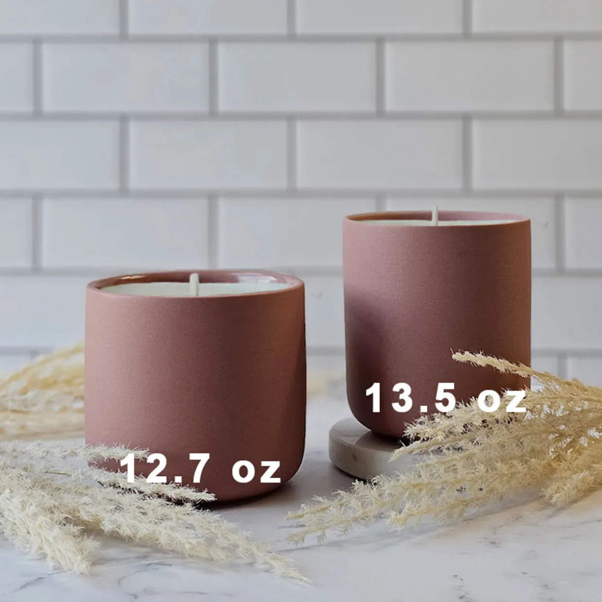 Jar Store 13.5 oz Rose Pink Ceramic Candle Jar with Lid | 16 Pack