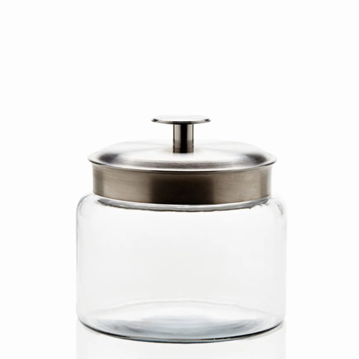 Jar Store 1 1/2 Quart Anchor Mini Montana Jar with Silver Metal Cover | 4 Pack