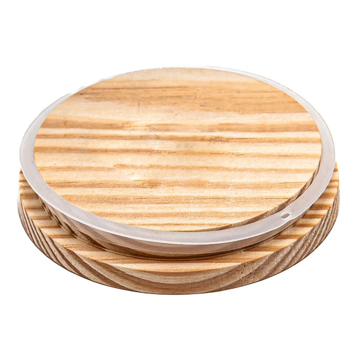 Jar Store 3 Wick Pine Candle Lid 4 Inch | 12 Pack